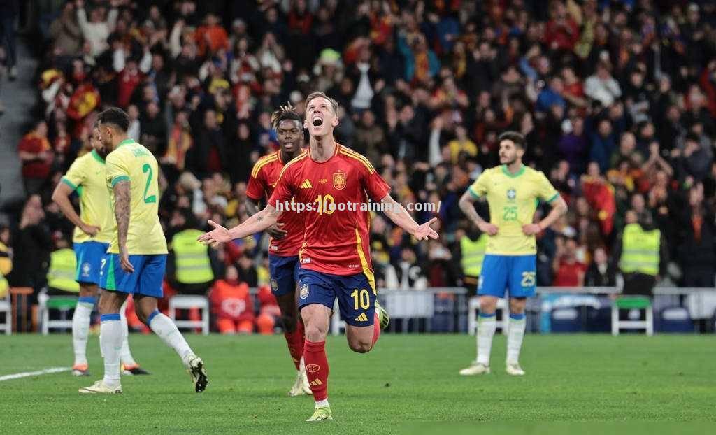 西班牙对阵巴西，一场激烈的足球比赛如期展开